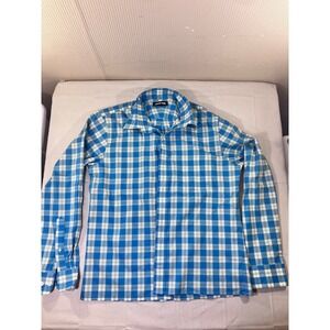 Lands' End Mens Plaid‎ Button Down Long Sleeve Shirt Casual